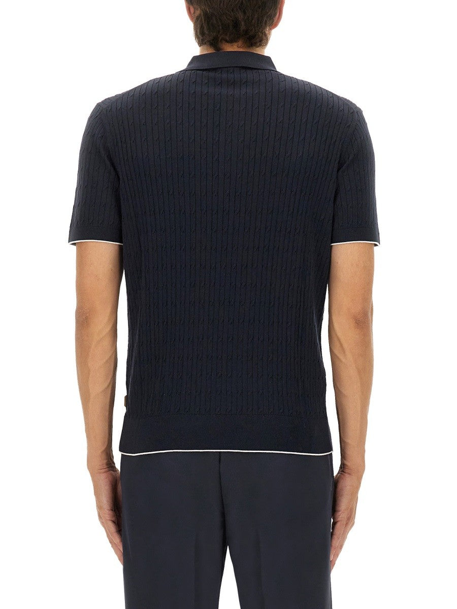 BOSS CAMEL - Man - Blue - Polo Shirts