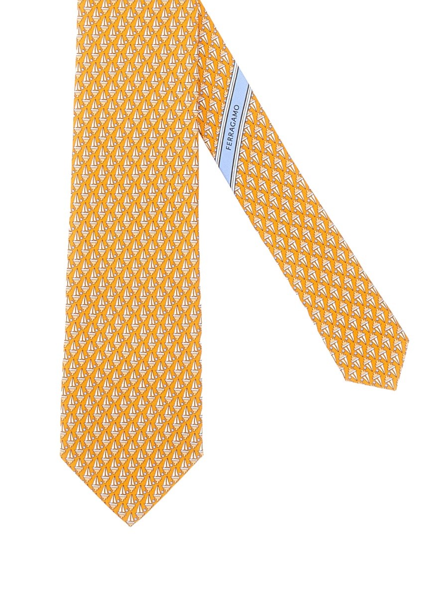 Ferragamo - Man - Orange - Tie