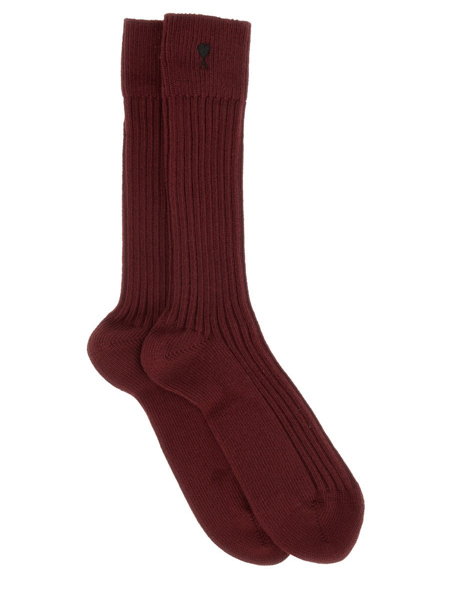 AMI PARIS - Unisex - Red - Socks