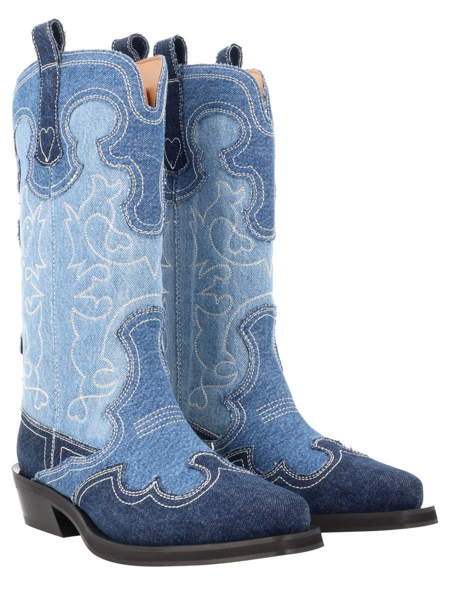 GANNI - Woman - Blue - Boot