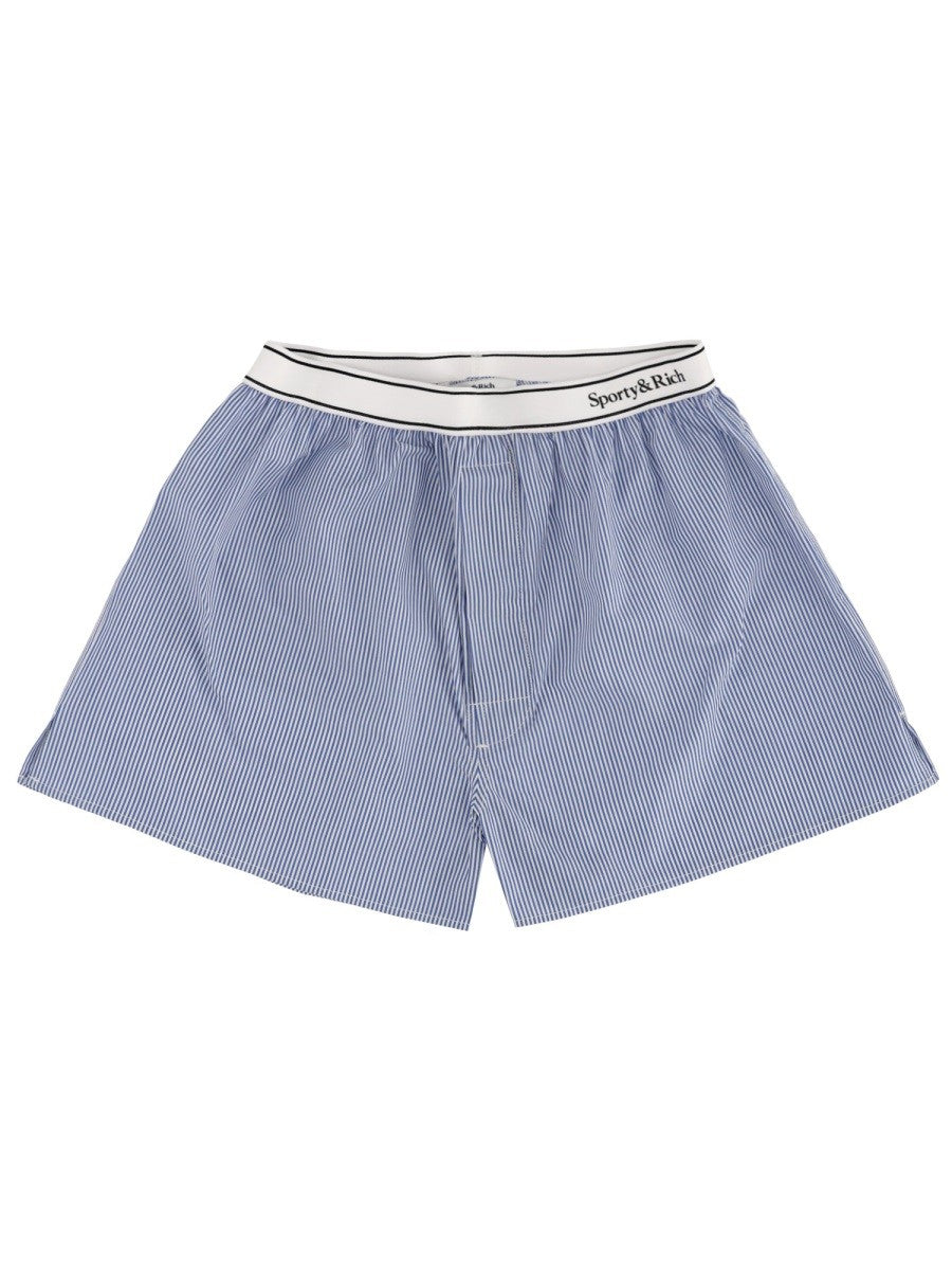 SPORTY&RICH - Unisex - Blue - Shorts
