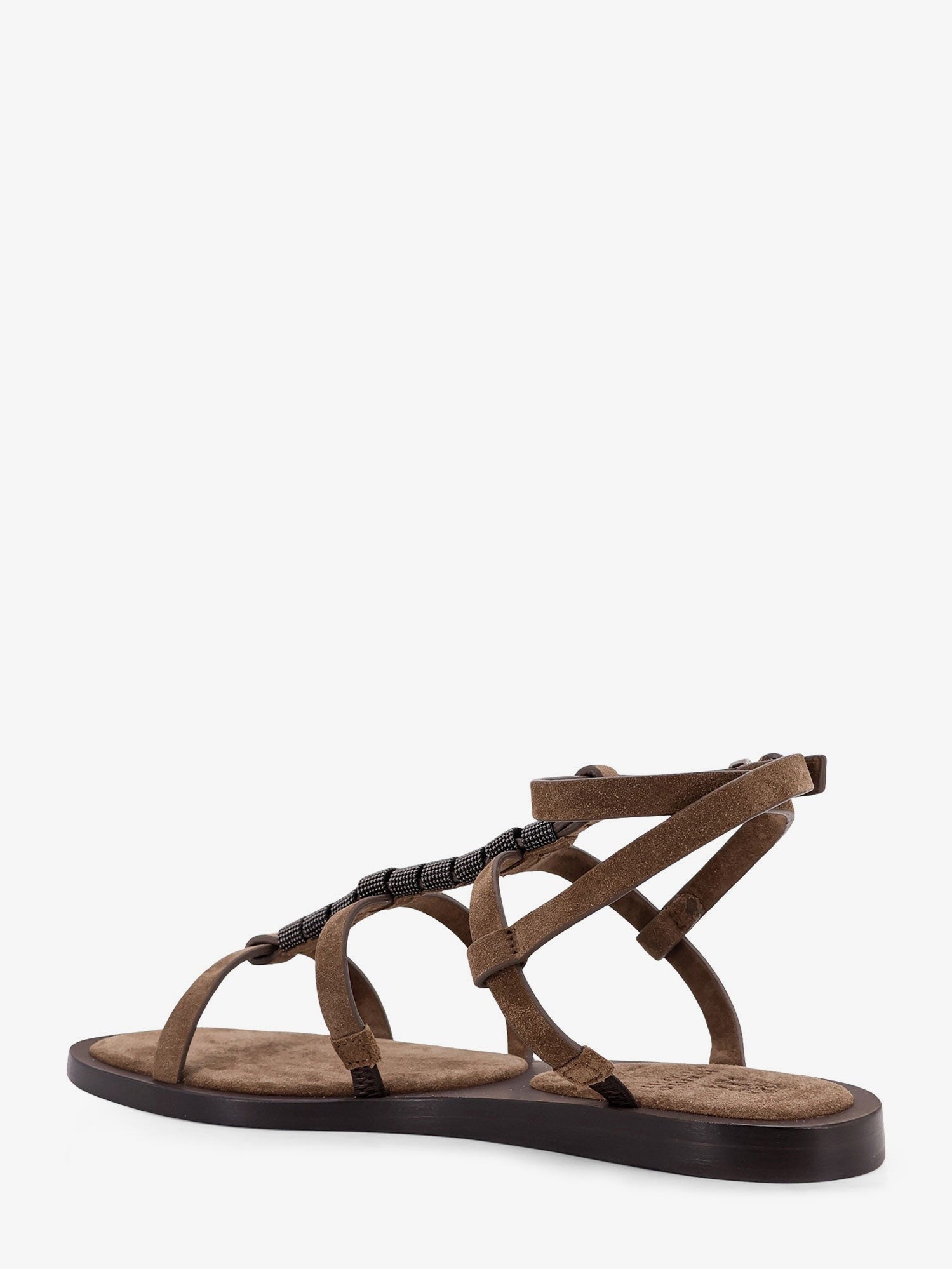 Brunello Cucinelli - Woman - Brown - Flat Sandal