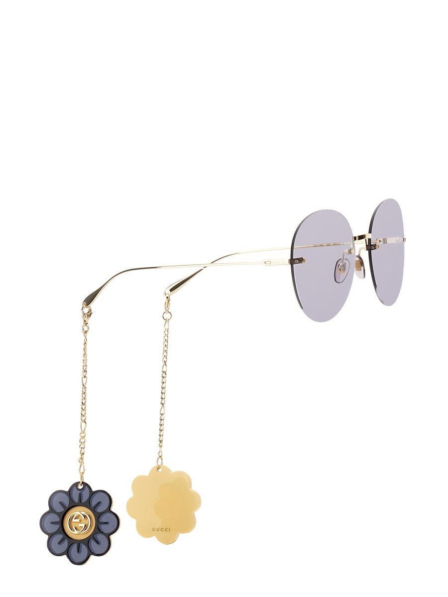 Gucci - Woman - Gold - Sunglasse