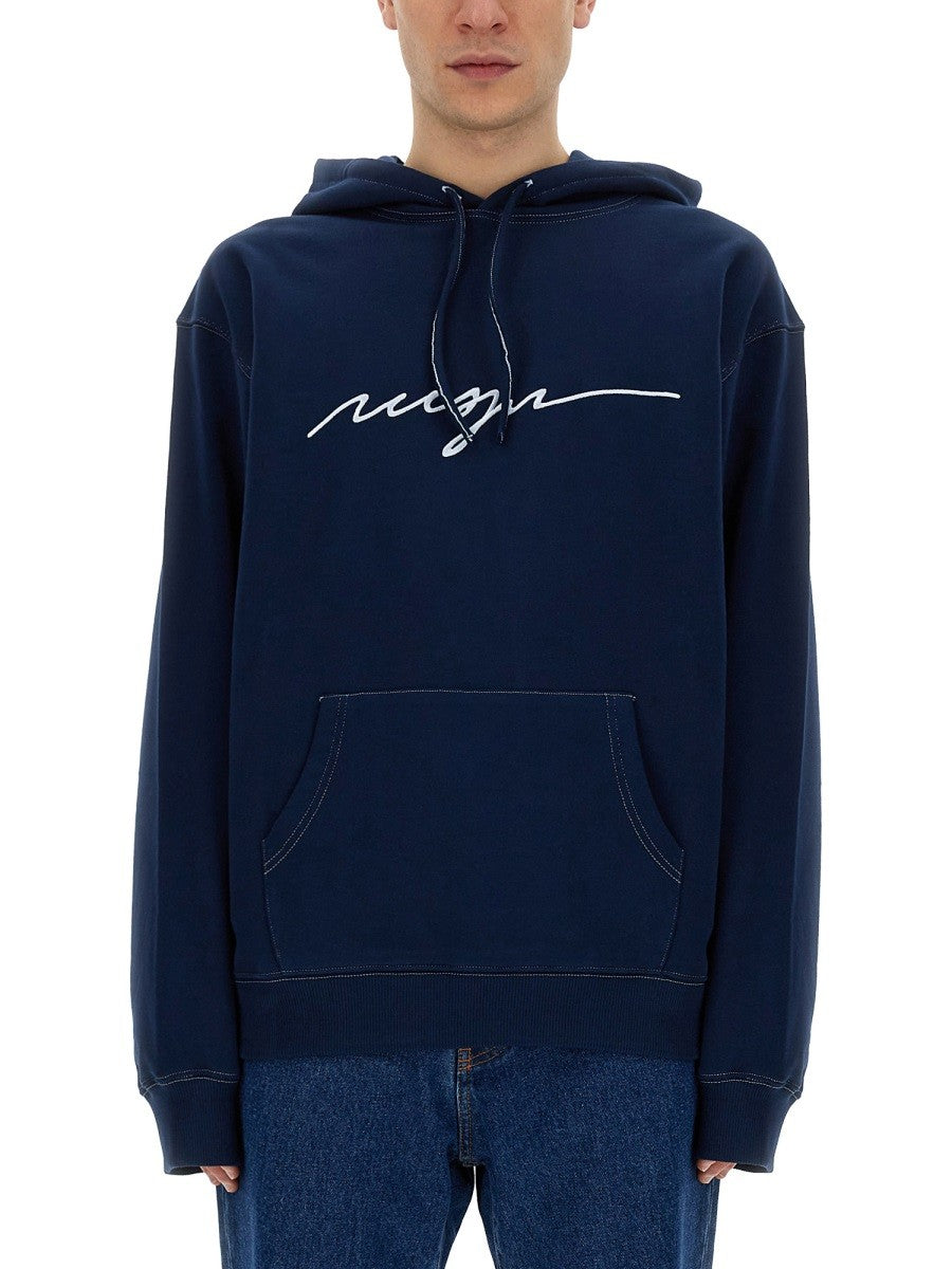msgm - Man - Blue - Sweatshirt
