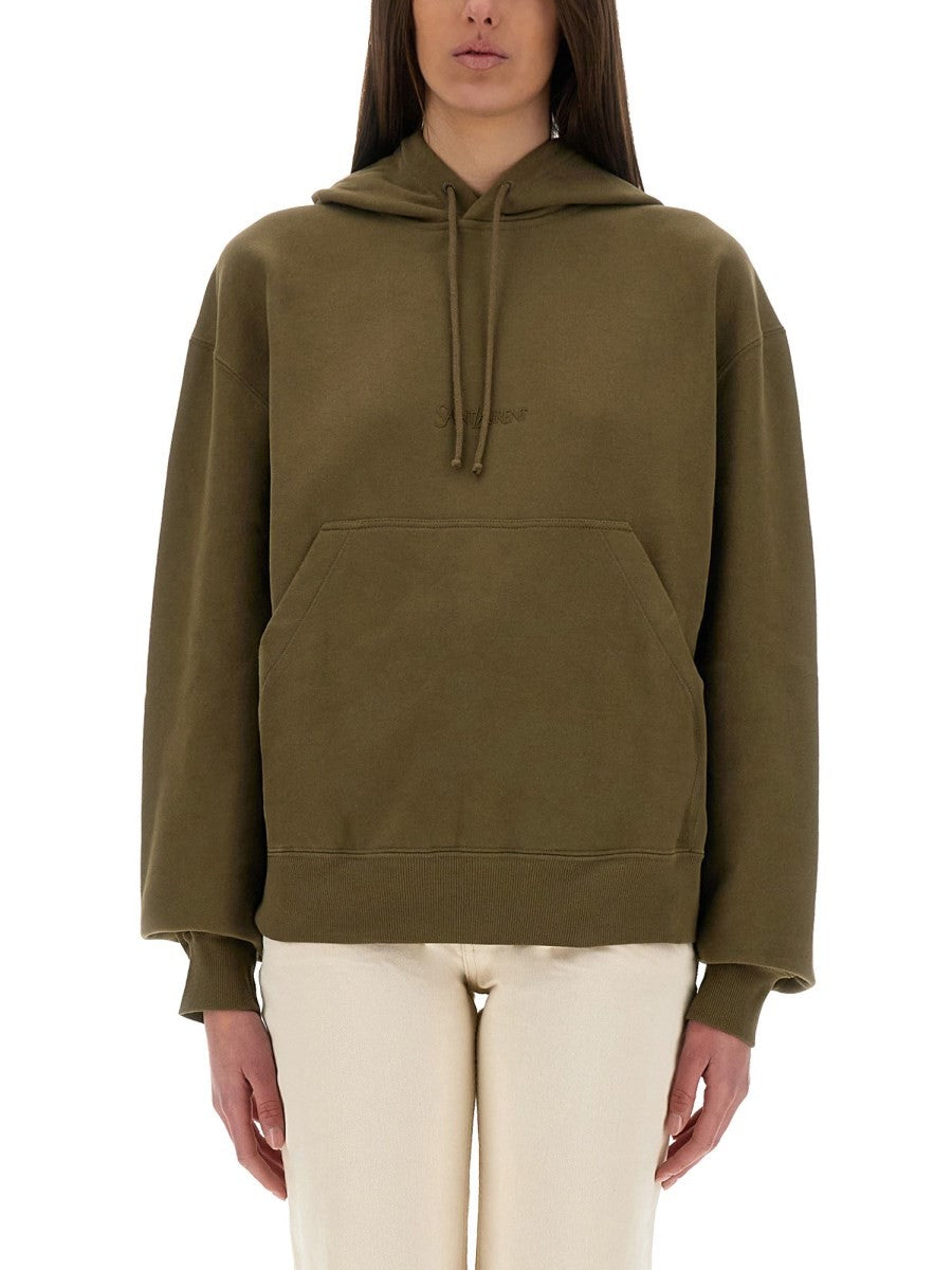 Saint Laurent - Woman - Green - Sweatshirt