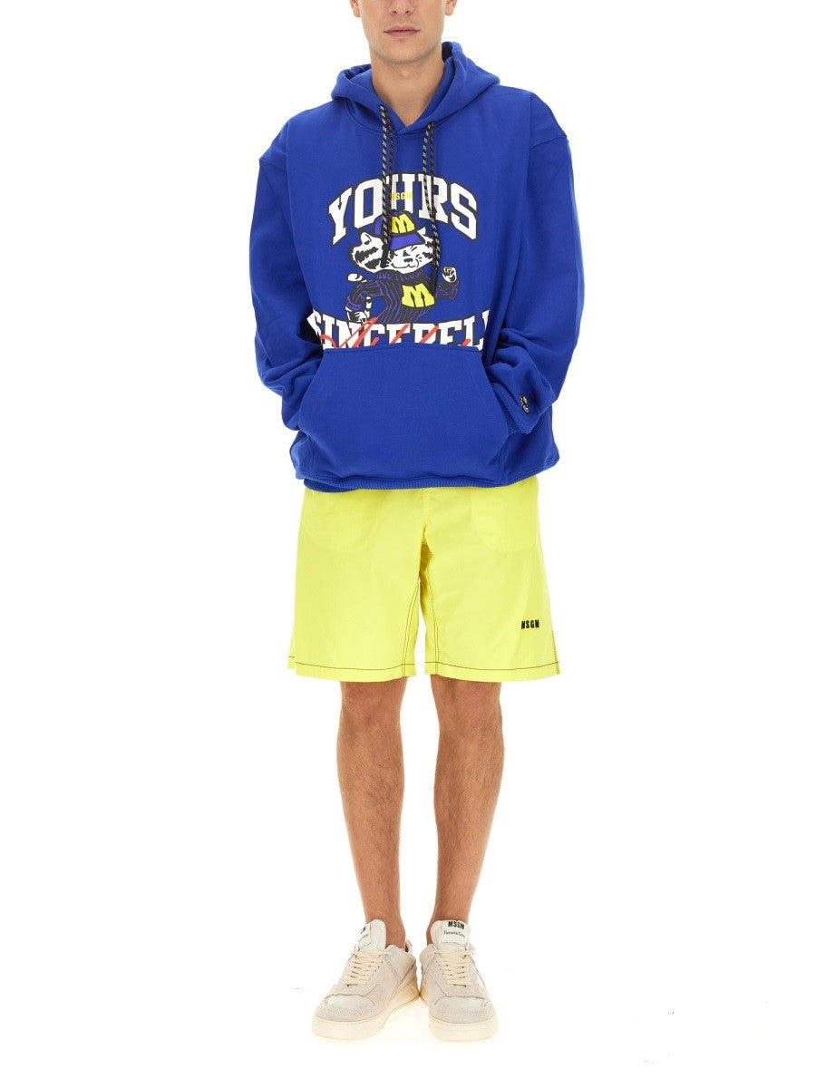 msgm - Man - Blue - Sweatshirt