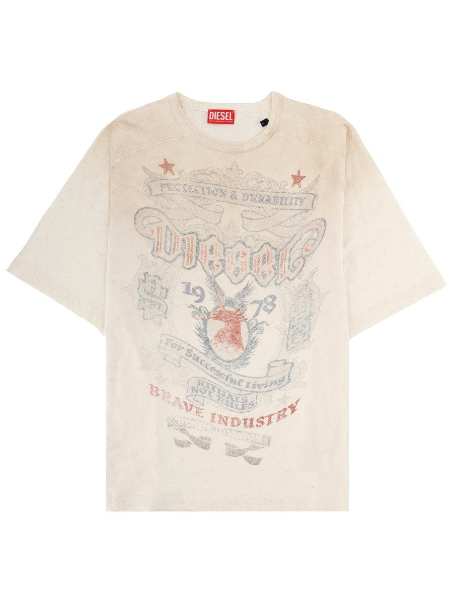 Diesel - Man - Beige - T-shirt