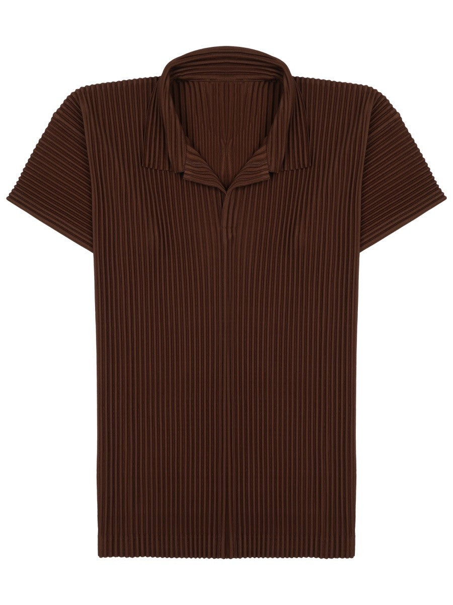 HOMME PLISSE ISSEY MIYAKE - Man - Brown - Polo Shirt