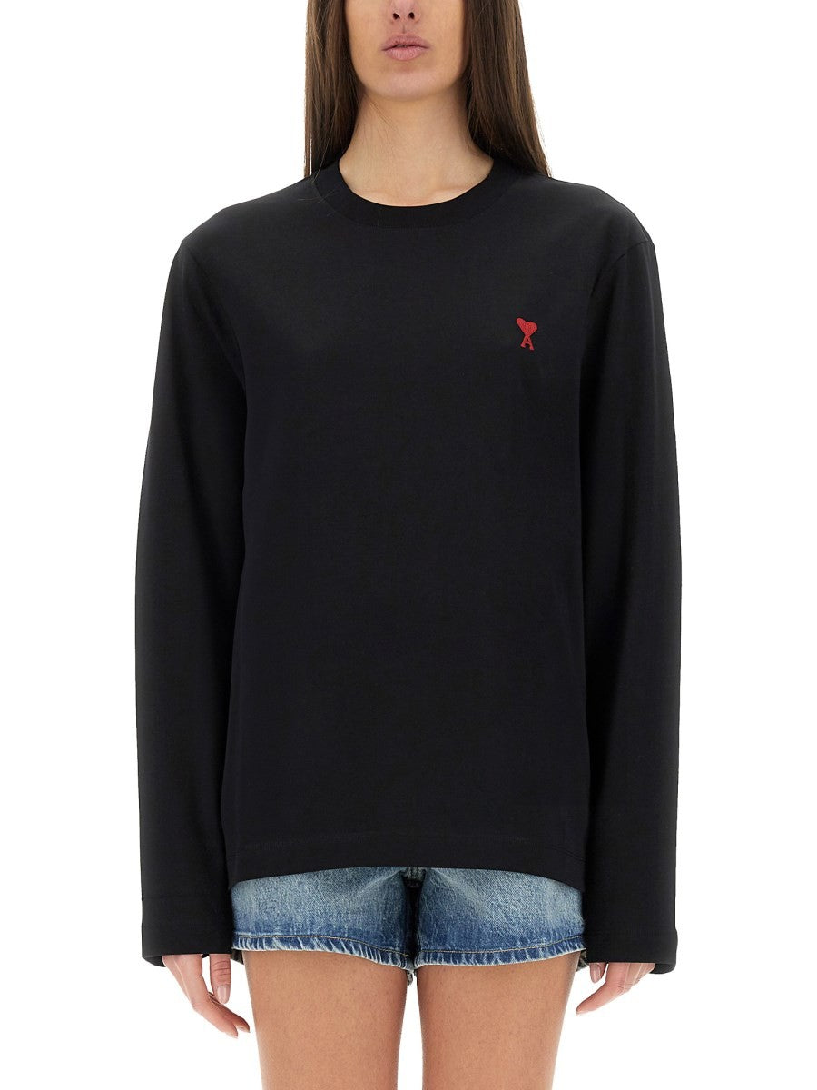 AMI PARIS - Woman - Black - T-shirt