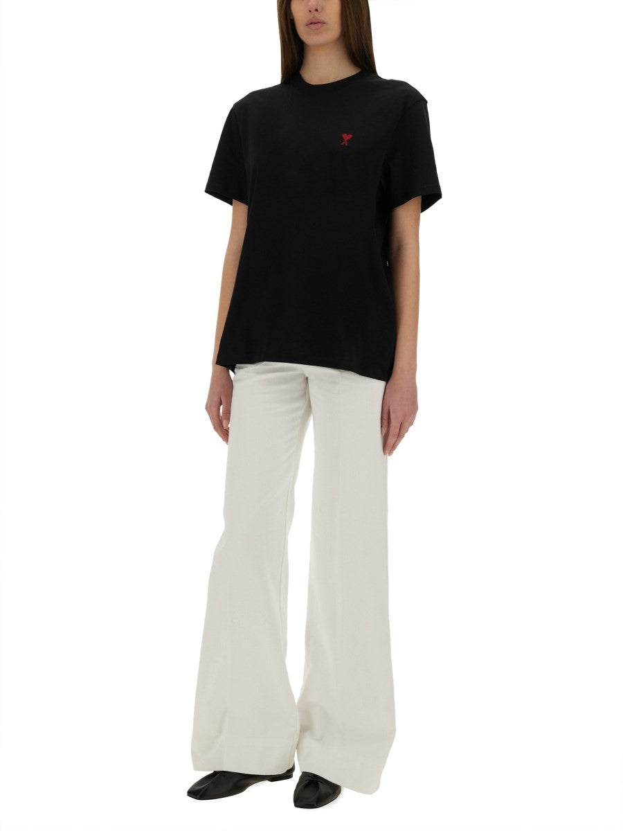 AMI PARIS - Unisex - Black - T-shirt