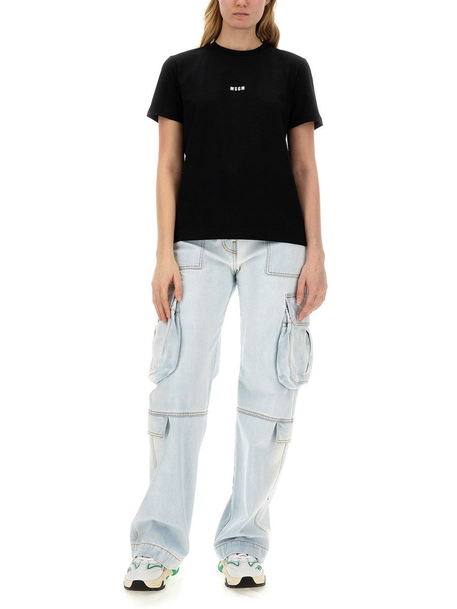 msgm - Woman - Black - T-shirt