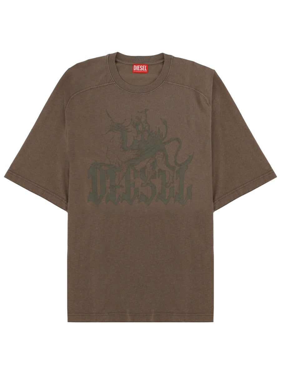 Diesel - Man - Brown - T-shirt