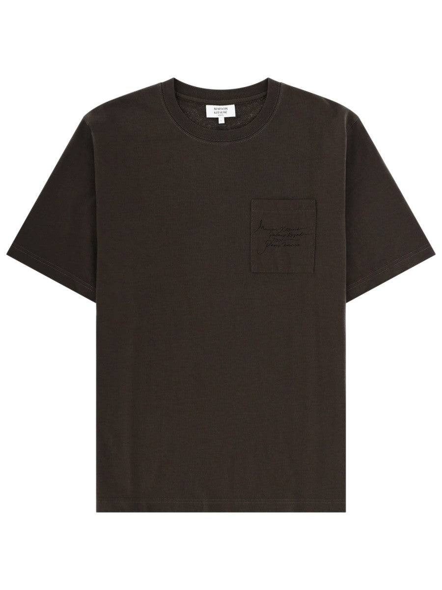 Maison Kitsune - Man - Brown - T-shirt