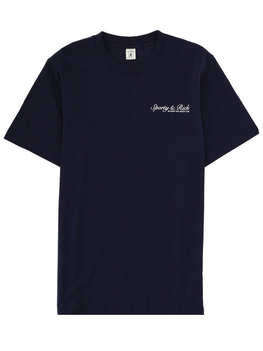 SPORTY&RICH - Unisex - Blue - T-shirt