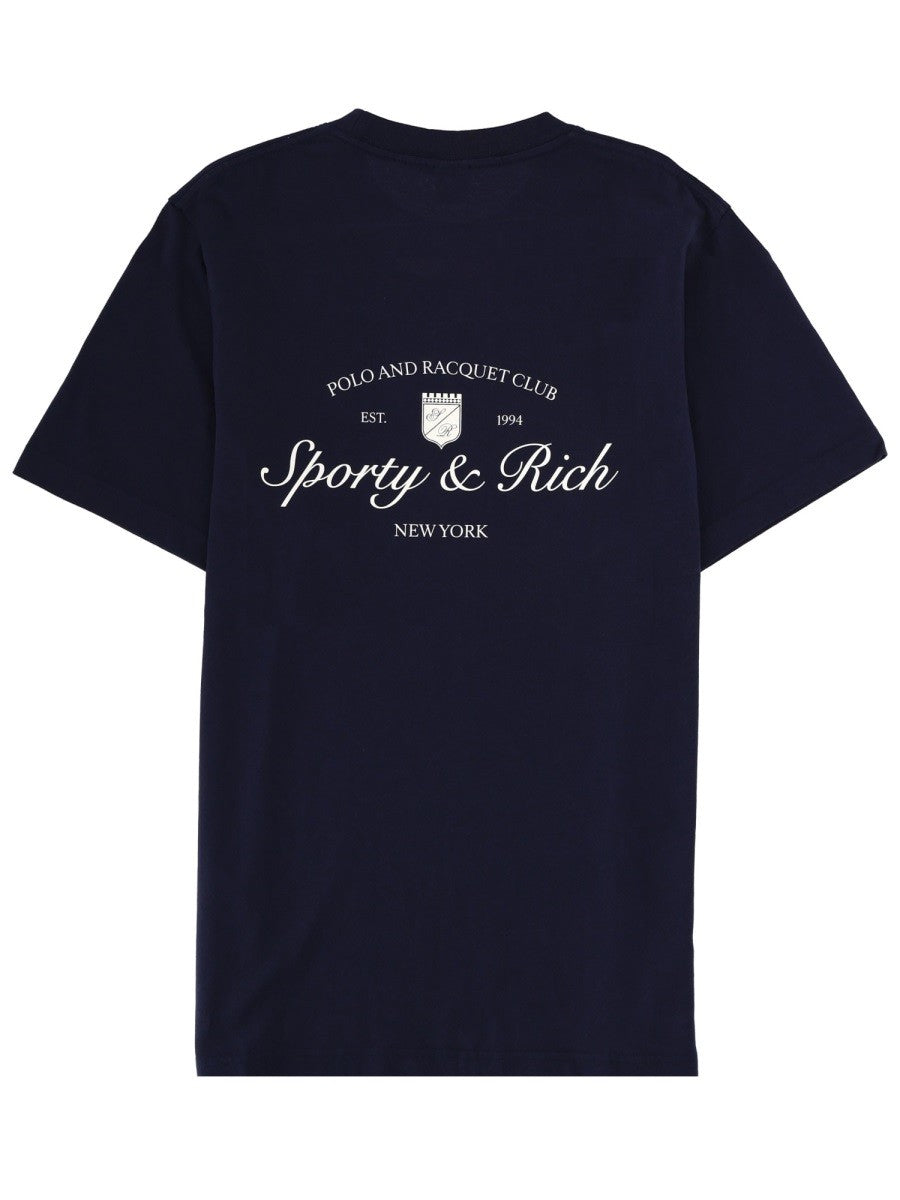 SPORTY&RICH - Unisex - Blue - T-shirt