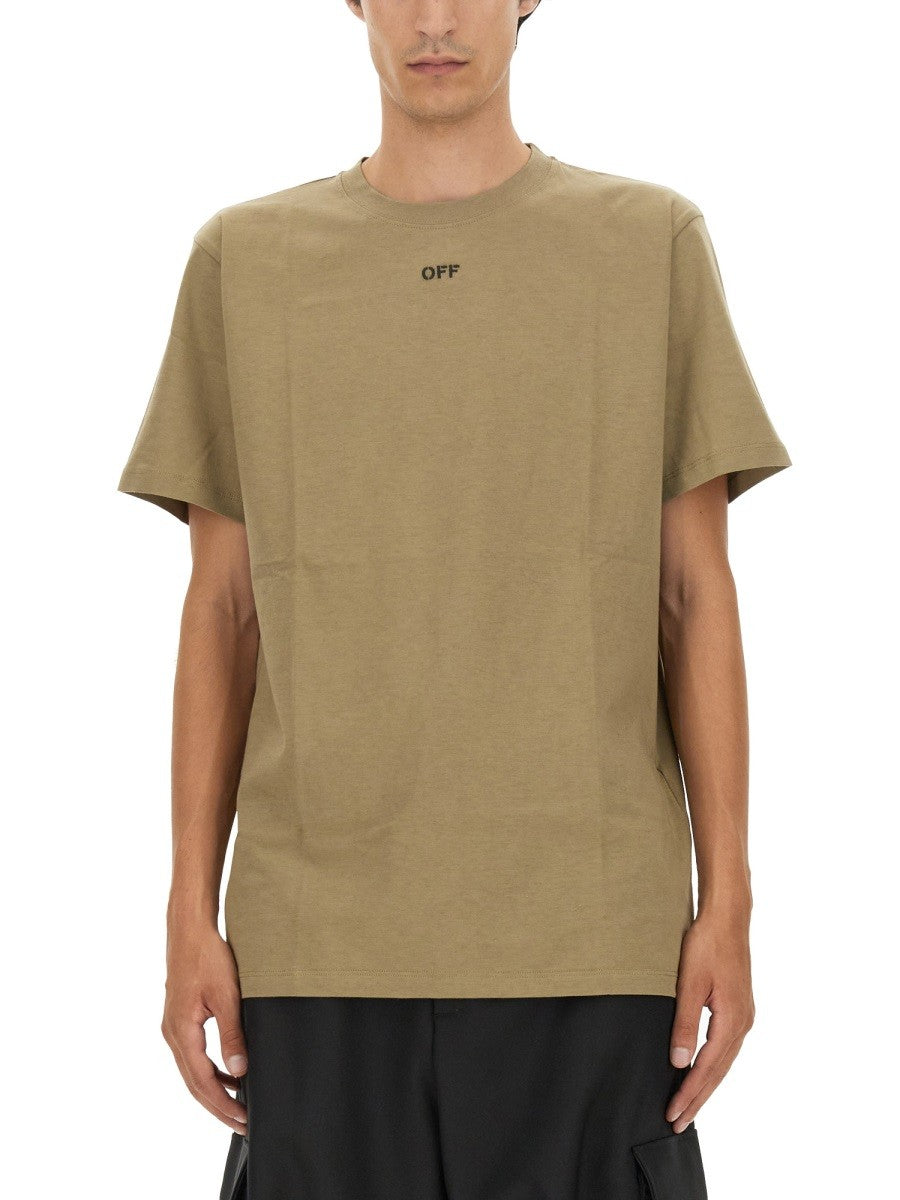 Off-white - Man - Beige - T-shirt