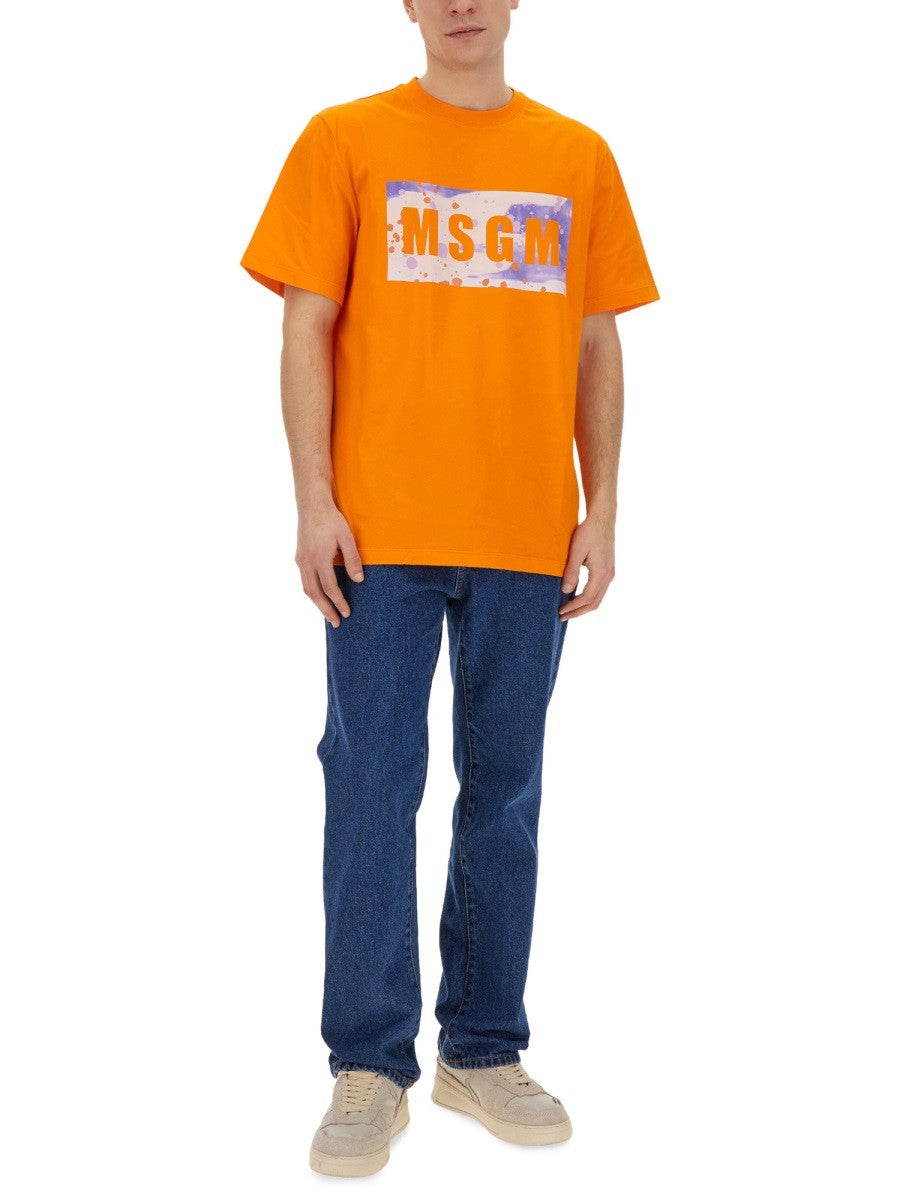 msgm - Man - Orange - T-shirt