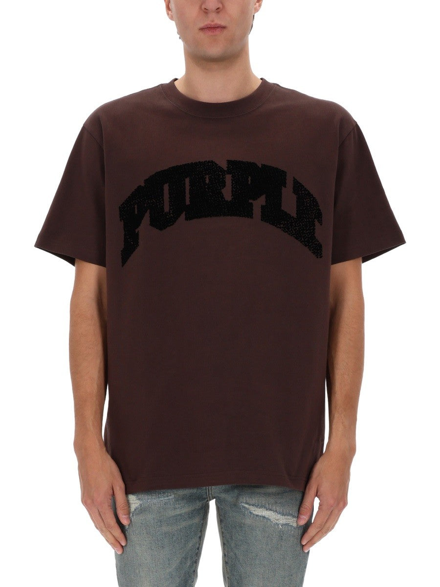 PURPLE BRAND - Man - Brown - T-shirt