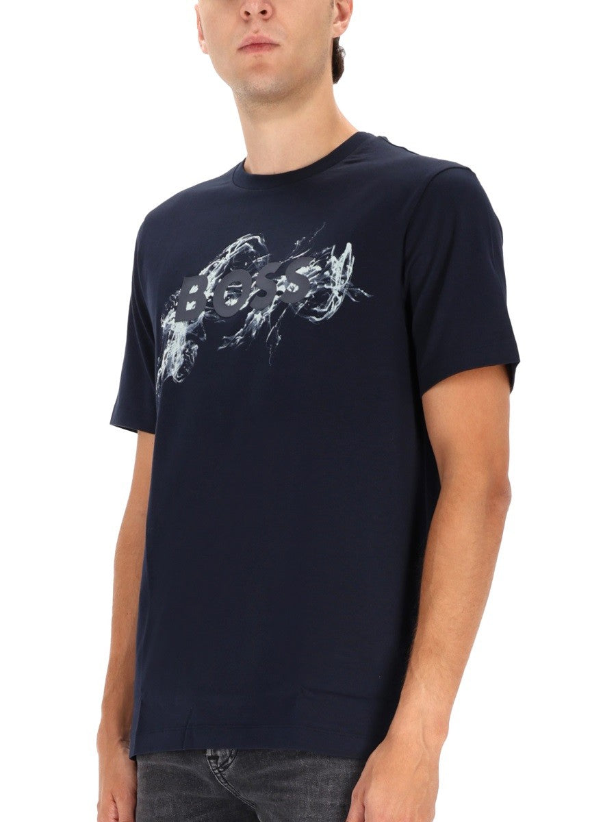 Boss - Man - Blue - T-shirt