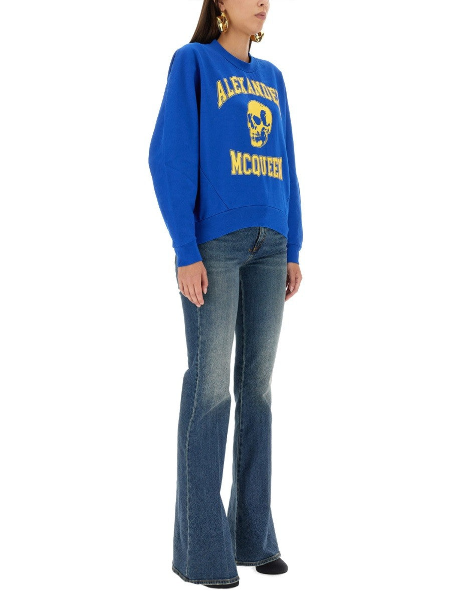 Alexander Mcqueen - Woman - Blue - Sweatshirt