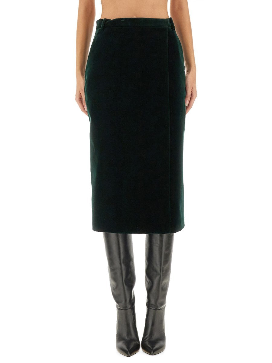 Saint Laurent - Woman - Green - Skirt