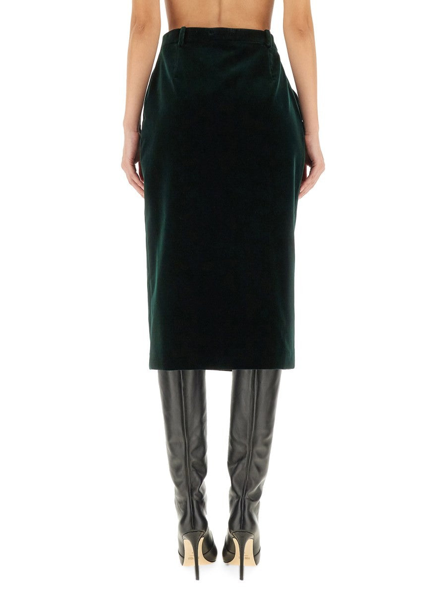 Saint Laurent - Woman - Green - Skirt