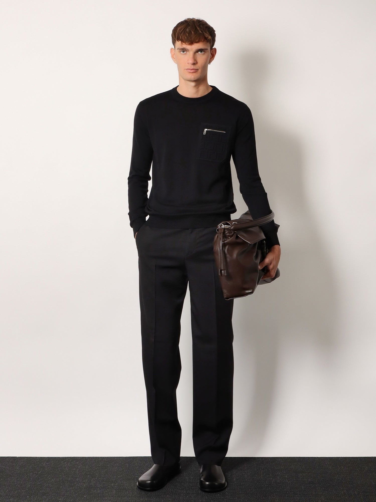 Fendi - Man - Black - Knit Sweater