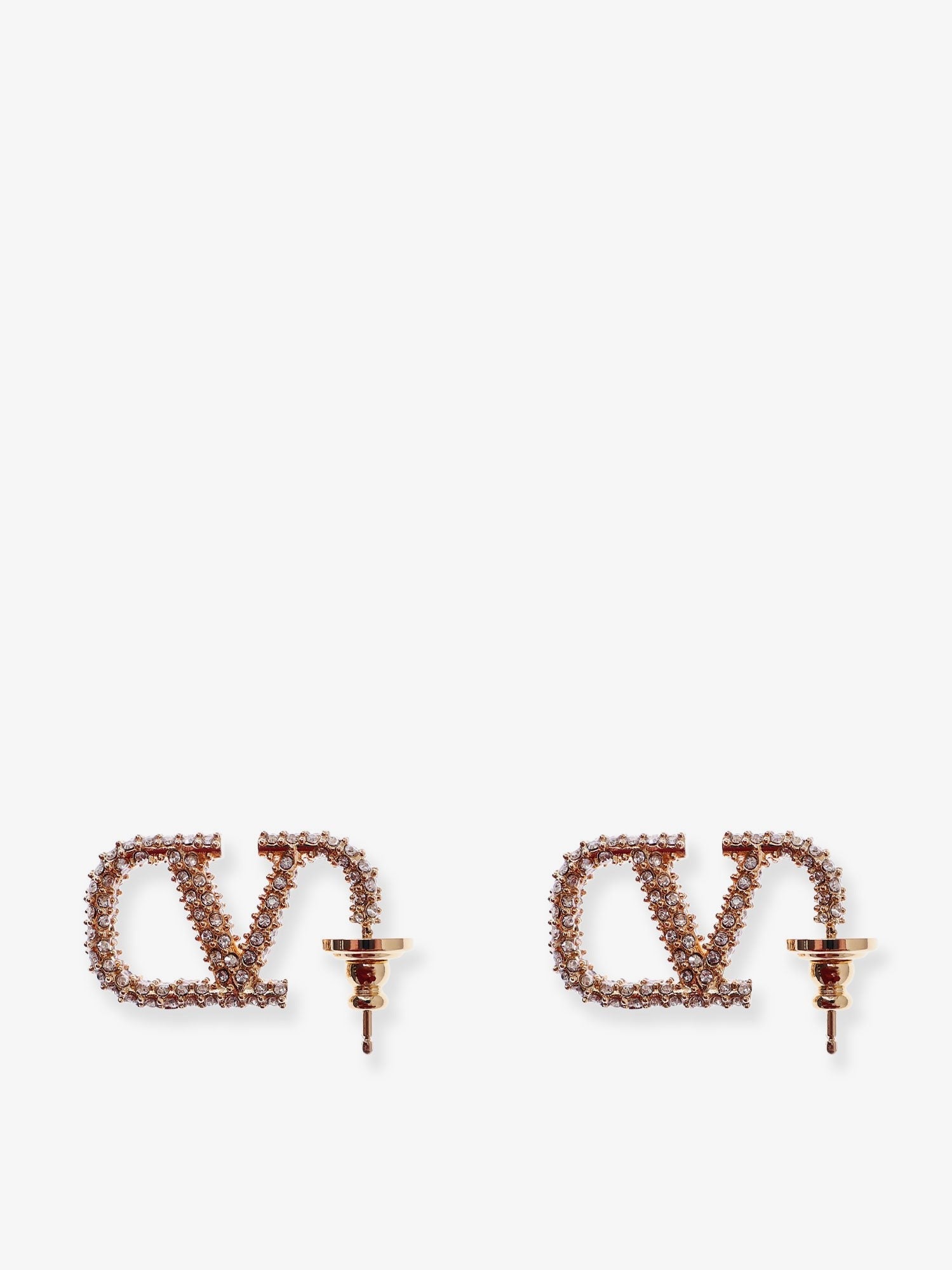 Valentino Garavani - Woman - Oro 18/Crystal Silver Shade - Earring