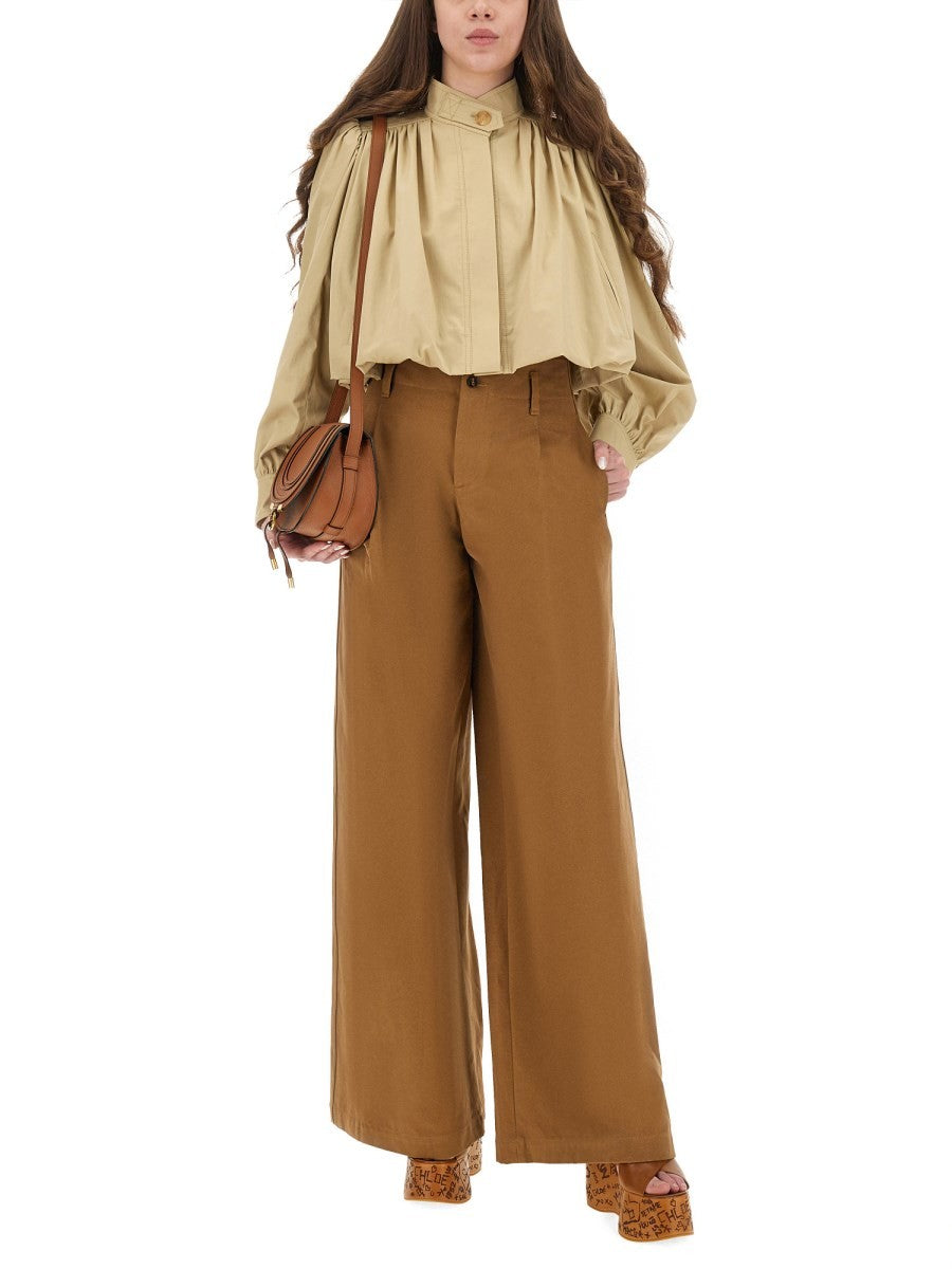 CHLOÉ - Woman - Brown - Pants