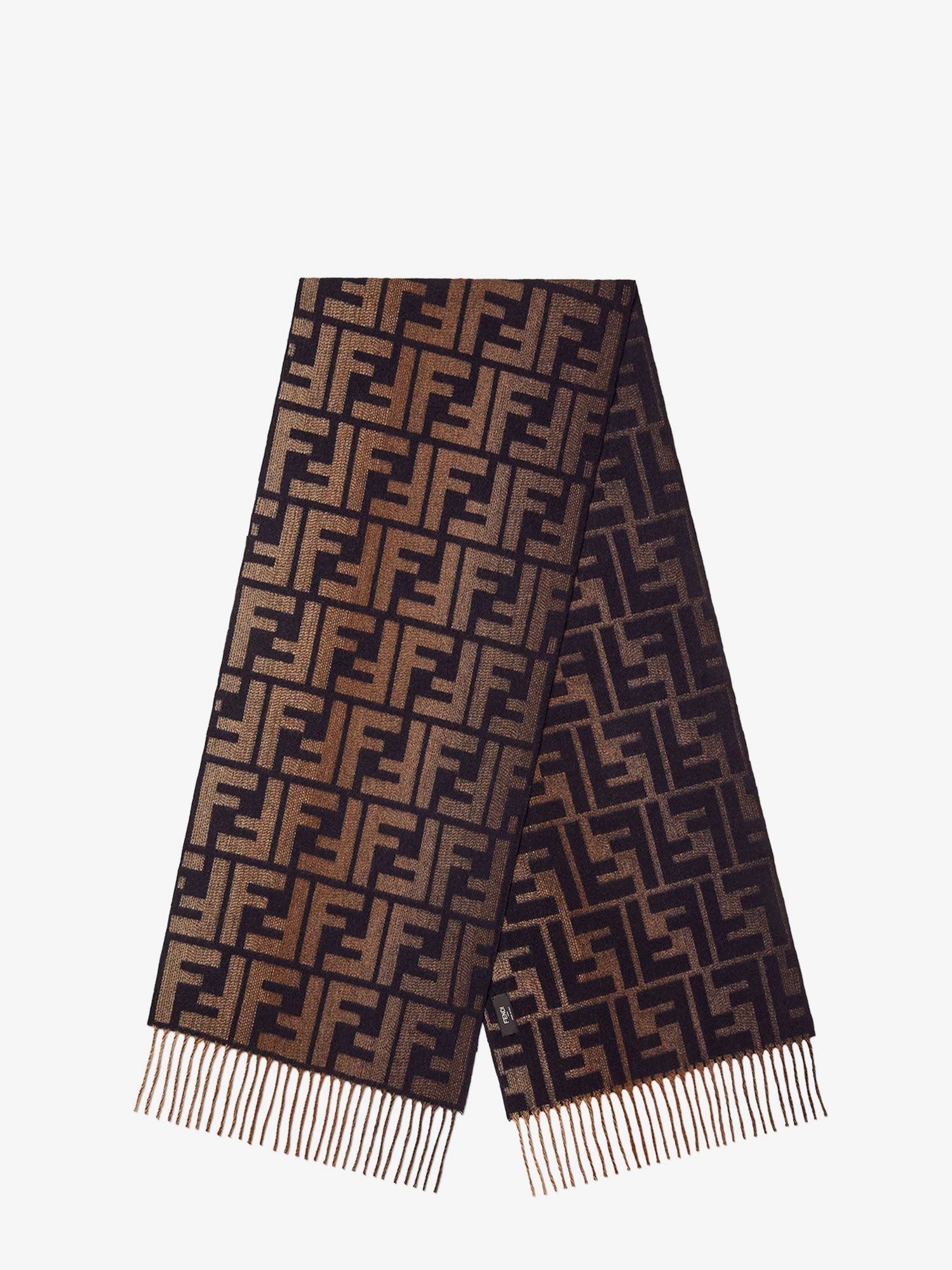 Fendi - Man - Blu+Marrone - Scarf