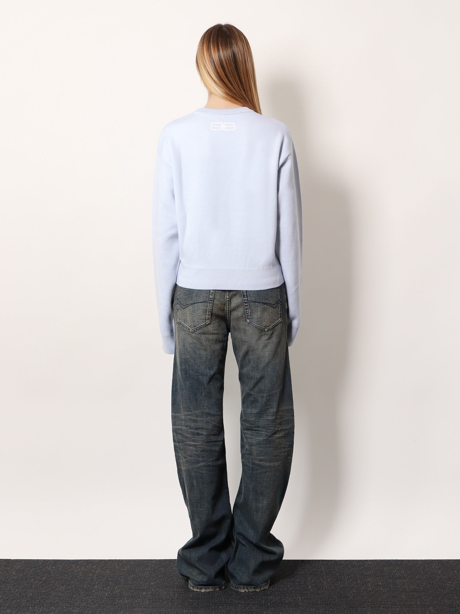 Balenciaga - Woman - Blue - Knit Sweater