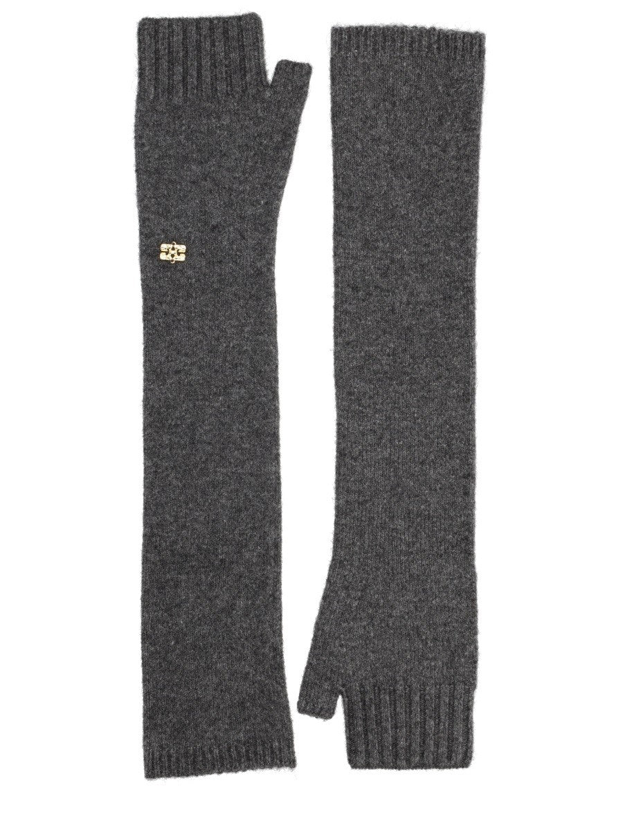 GANNI - Woman - Black - Gloves