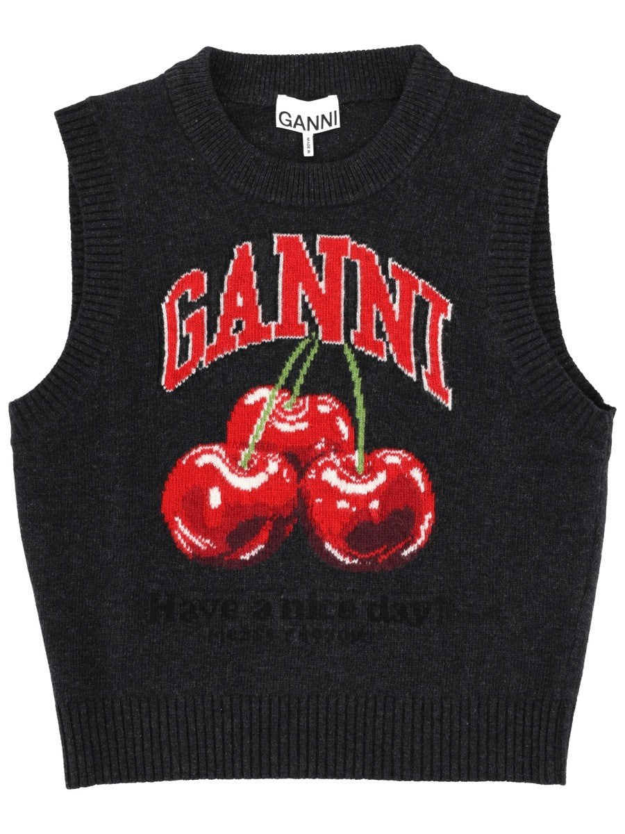 GANNI - Woman - Black - Vest